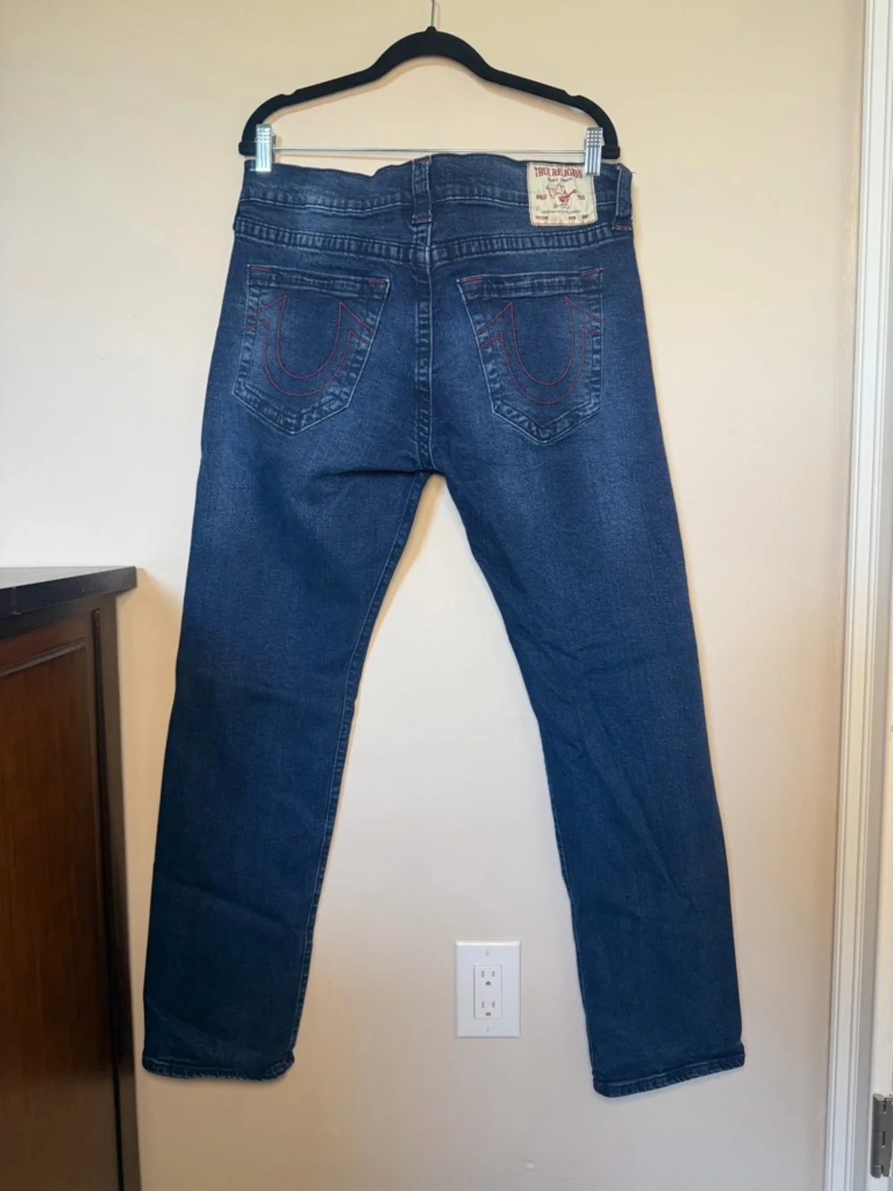 True Religion Men's Deep Blue Straight Jeans
